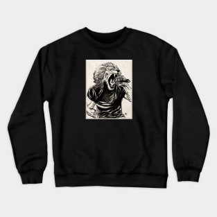 Lion Rocks! Black and White Crewneck Sweatshirt